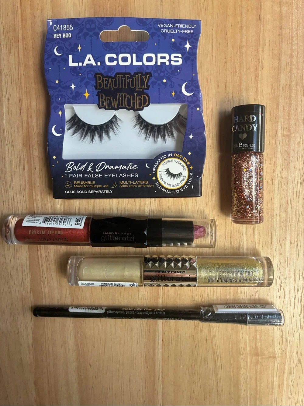 NIP 5-Pc Eye & Lip Glam Makeup Bundle – Hard Candy & L.A. Colors